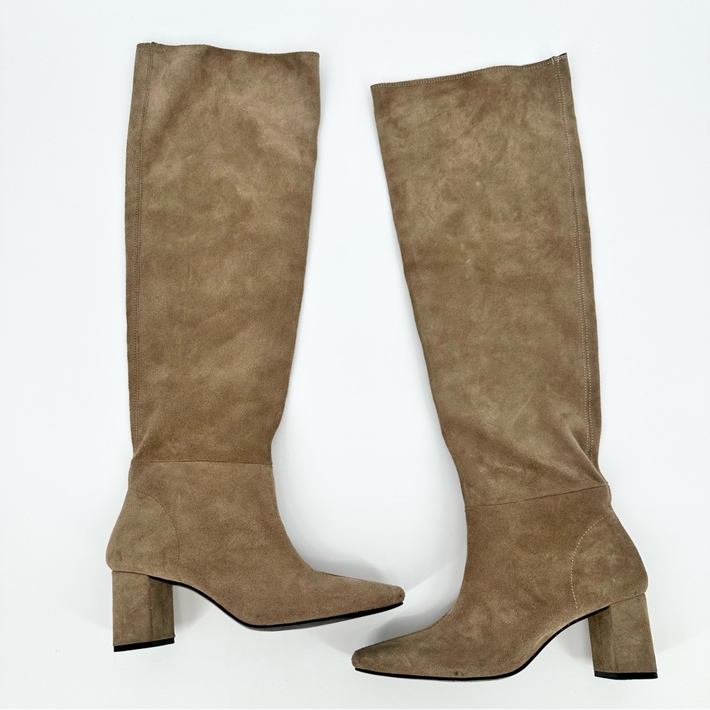 Zara Suede Tall Over The Knee Boots